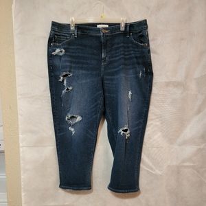 Lane Bryant size 18 blue jeans capris